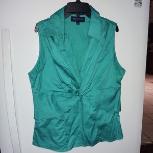 L Jones New York Aqua Stretch Blouse